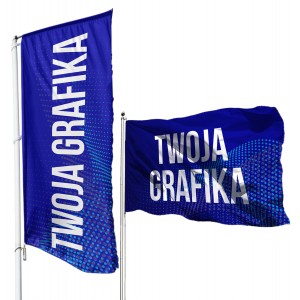 Flaga reklamowa 500x150cm z dowolnym nadrukiem