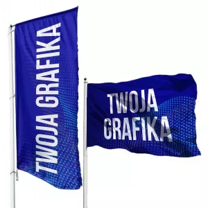 Flaga reklamowa 500x100cm z dowolnym nadrukiem