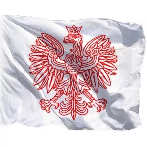 Flaga z orłem indywidualnym 100x100cm