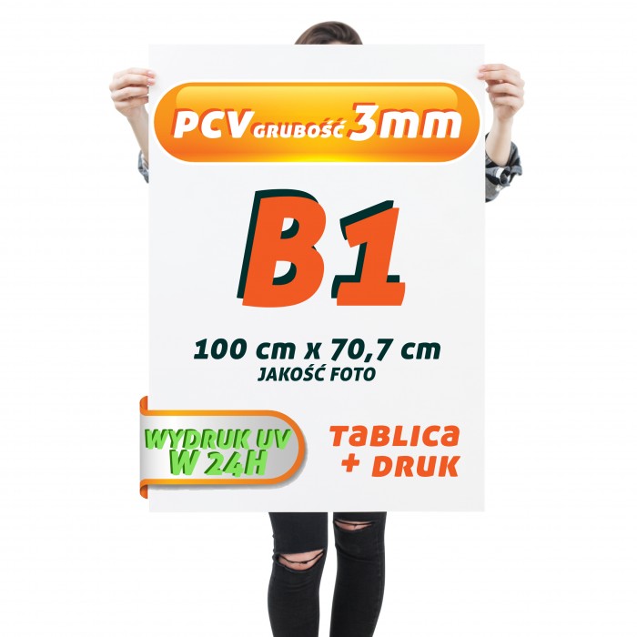 Druk UV PCV 3mm B1 Tablica Szyld Plansza z wydrukiem