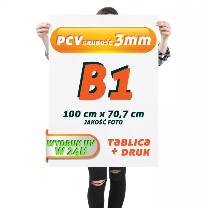 Druk UV PCV 3mm B1 Tablica Szyld Plansza z wydrukiem