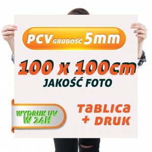 Druk UV PCV 5mm 100x100cm Tablica Szyld Plansza z wydrukiem