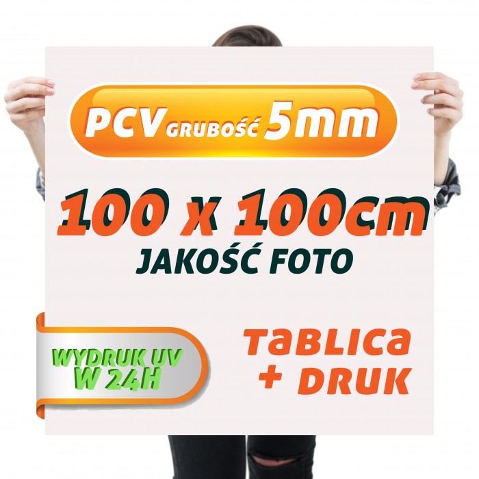 Druk UV PCV 5mm 100x100cm Tablica Szyld Plansza z wydrukiem Druk UV PCV 5mm 100x100cm Tablica Szyld Plansza z wydrukiem