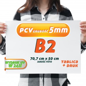 Druk UV PCV 5mm B2 Tablica Szyld Plansza z wydrukiem