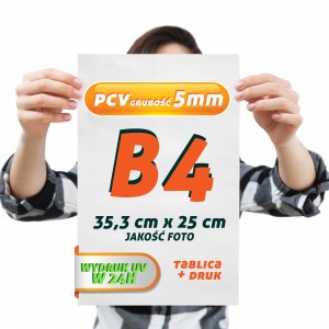 Druk UV PCV 5mm B4 Tablica Szyld Plansza z wydrukiem