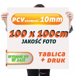 Druk UV PCV 10mm 100x100cm Tablica Szyld Plansza z wydrukiem