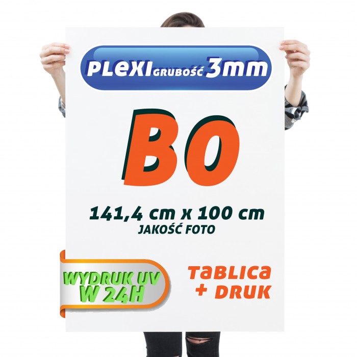 Druk UV PLEXI 3mm B0 Tablica Szyld Plansza z wydrukiem