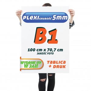 Druk UV PLEXI 5mm B1 Tablica Szyld Plansza z wydrukiem
