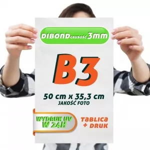 DRUK UV DIBOND 3mm B3 Tablica Szyld Plansza z wydrukiem