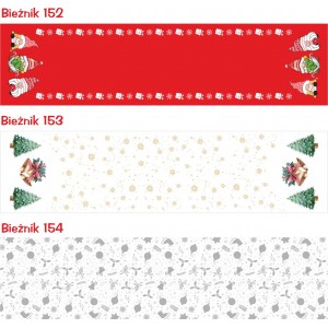 Bieżnik Boże Narodzenie święta różne wzory 40x160cm