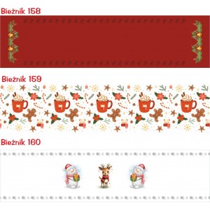 Bieżnik Boże Narodzenie święta różne wzory 40x160cm
