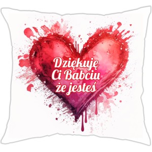 Poduszka na Dzień Babci i Dziadka 40x40cm Gotowe Wzory jednostronna
