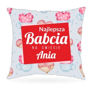 Poduszka na Dzień Babci i Dziadka 40x40cm Gotowe Wzory jednostronna