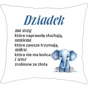 Poduszka na Dzień Babci i Dziadka 40x40cm Gotowe Wzory jednostronna