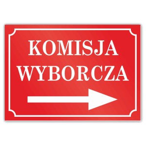 Tabliczka wyborcza informacyjna druk UV PCV