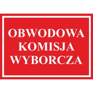 Tabliczka wyborcza informacyjna druk UV PCV