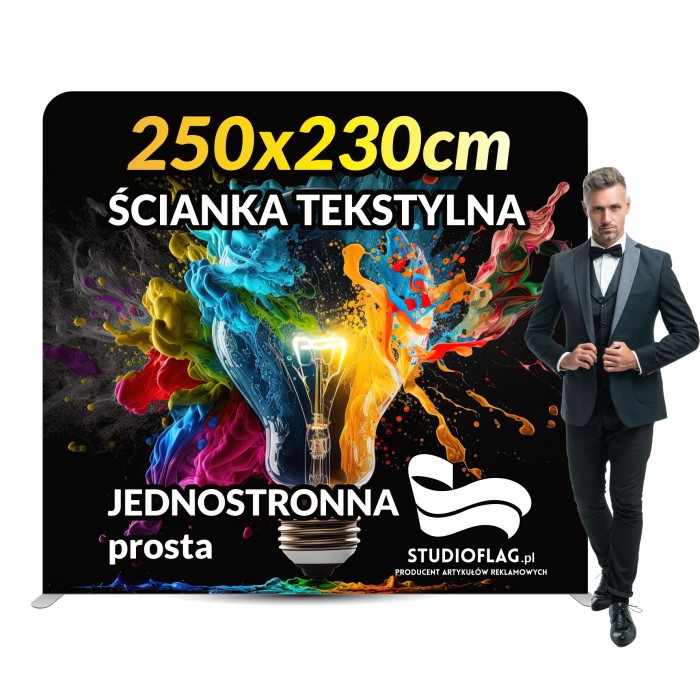 Ścianka reklamowa Prosta 250x230cm