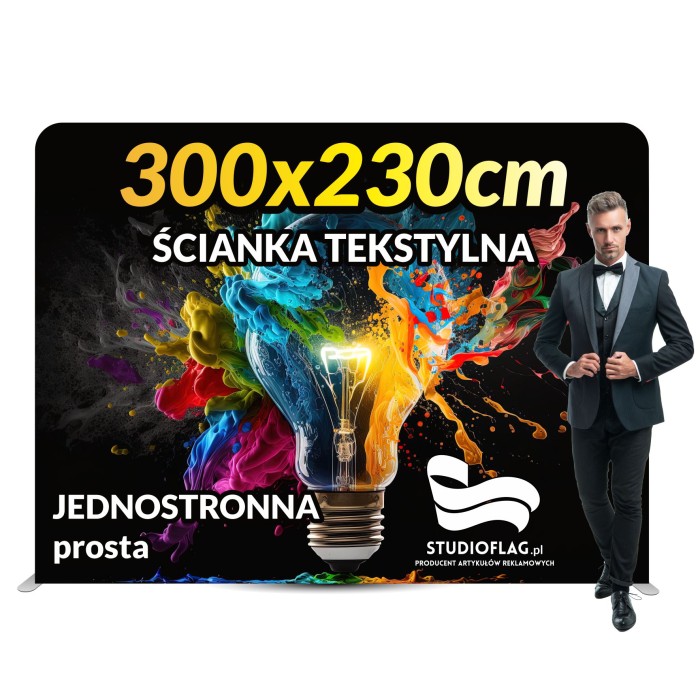 Ścianka reklamowa Prosta 300x230cm Ścianka reklamowa Prosta 300x230cm