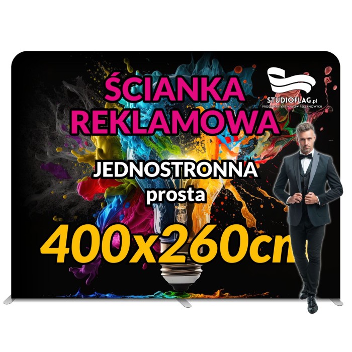Ścianka reklamowa Prosta 400x260cm