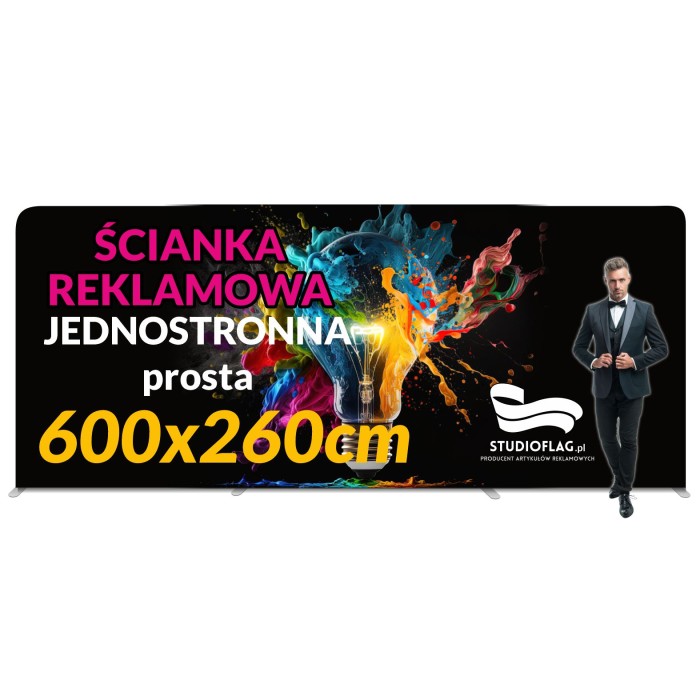 Ścianka reklamowa Prosta 600x260cm