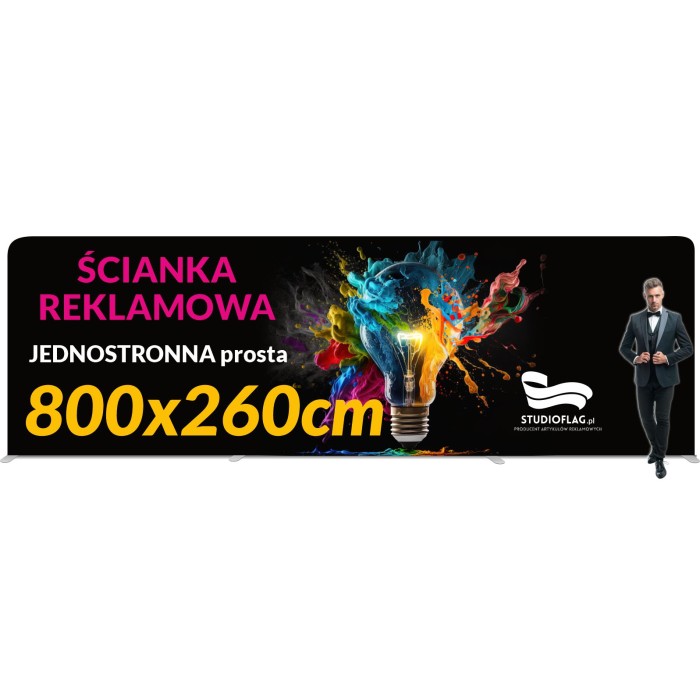 Ścianka reklamowa Prosta 800x260cm