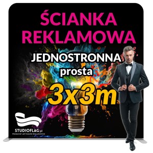 Ścianka reklamowa Prosta 300x300cm