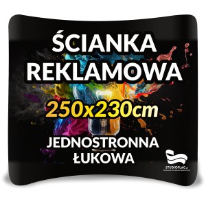 Ścianka tekstylna łukowa