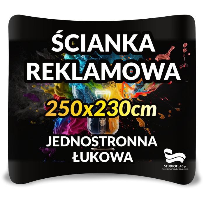 Ścianka tekstylna łukowa