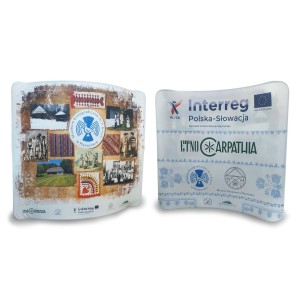 Ścianka tekstylna łukowa