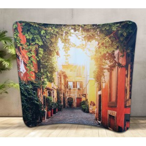 Ścianka tekstylna łukowa