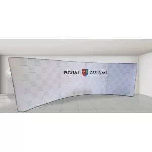Ścianka tekstylna łukowa 800x230cm