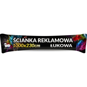 Ścianka tekstylna łukowa 1000x230cm