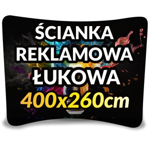 Ścianka tekstylna łukowa 400x260cm