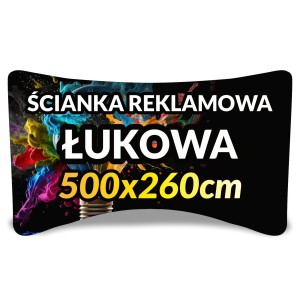 Ścianka tekstylna łukowa 500x260cm
