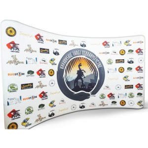 Ścianka tekstylna łukowa 600x260cm