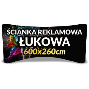 Ścianka tekstylna łukowa 600x260cm