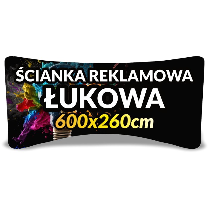 Ścianka tekstylna łukowa 600x260cm