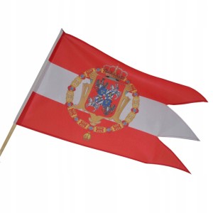 Flaga Obojga Narodów Rzeczpospolita Polska chorągiew wcięta