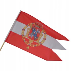 Flaga Obojga Narodów Rzeczpospolita Polska chorągiew wcięta