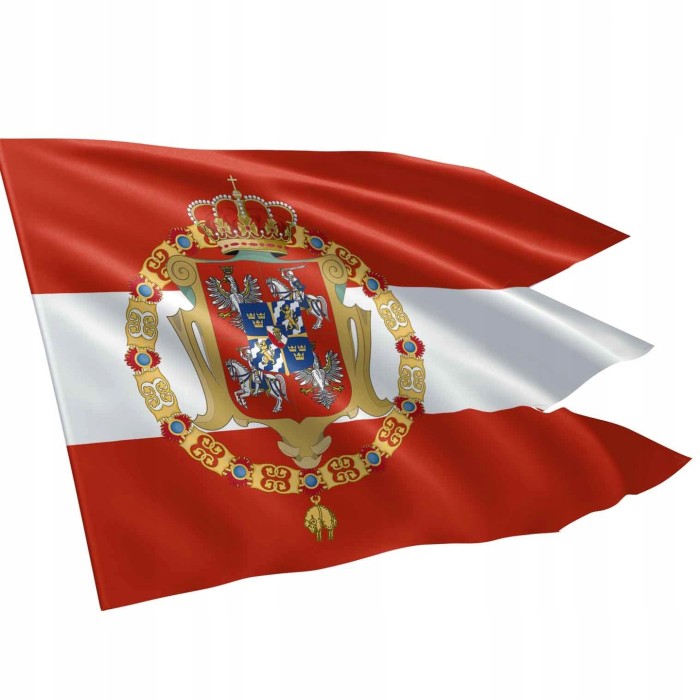 Flaga Obojga Narodów Rzeczpospolita Polska chorągiew wcięta