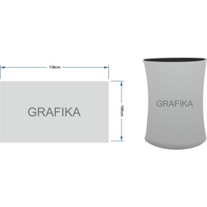 Trybunka tekstylna owalna 60x40x100cm