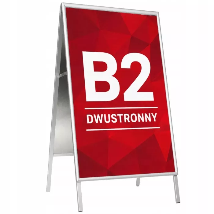 Potykasz reklamowy srebrny metalowy stojak na plakaty