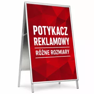 Potykasz reklamowy srebrny metalowy stojak na plakaty