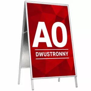 Potykasz reklamowy srebrny metalowy stojak na plakaty