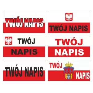 Flaga z napisem