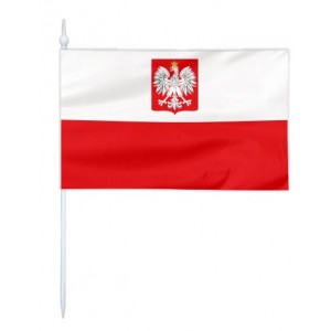 Chorągiewka Polski z godłem