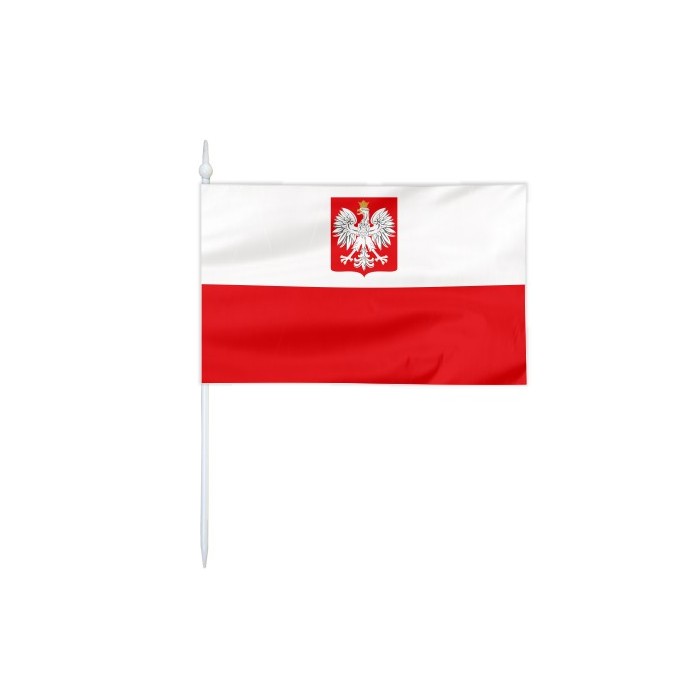 Chorągiewka Polski z godłem