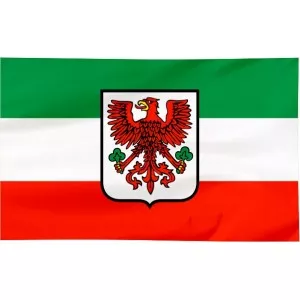 Flaga Gorzowa Wielkopolskiego z herbem 150x90cm