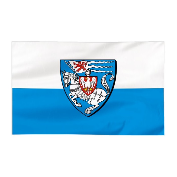 Flaga Koszalina z herbem 150x90cm