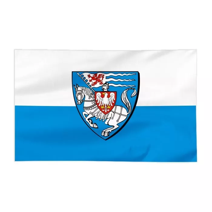 Flaga Koszalina z herbem 300x150cm